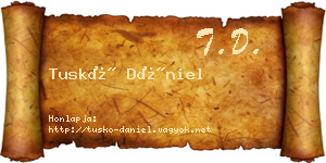 Tuskó Dániel névjegykártya